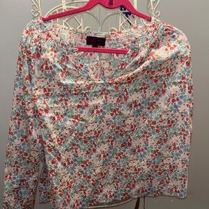 J. Crew Multicolor Floral Blouse